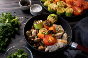 Grilled Chicken and Vegetable Skillet
