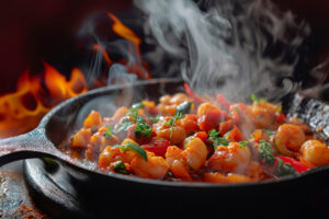 Spicy Sautéed Shrimp Skillet
